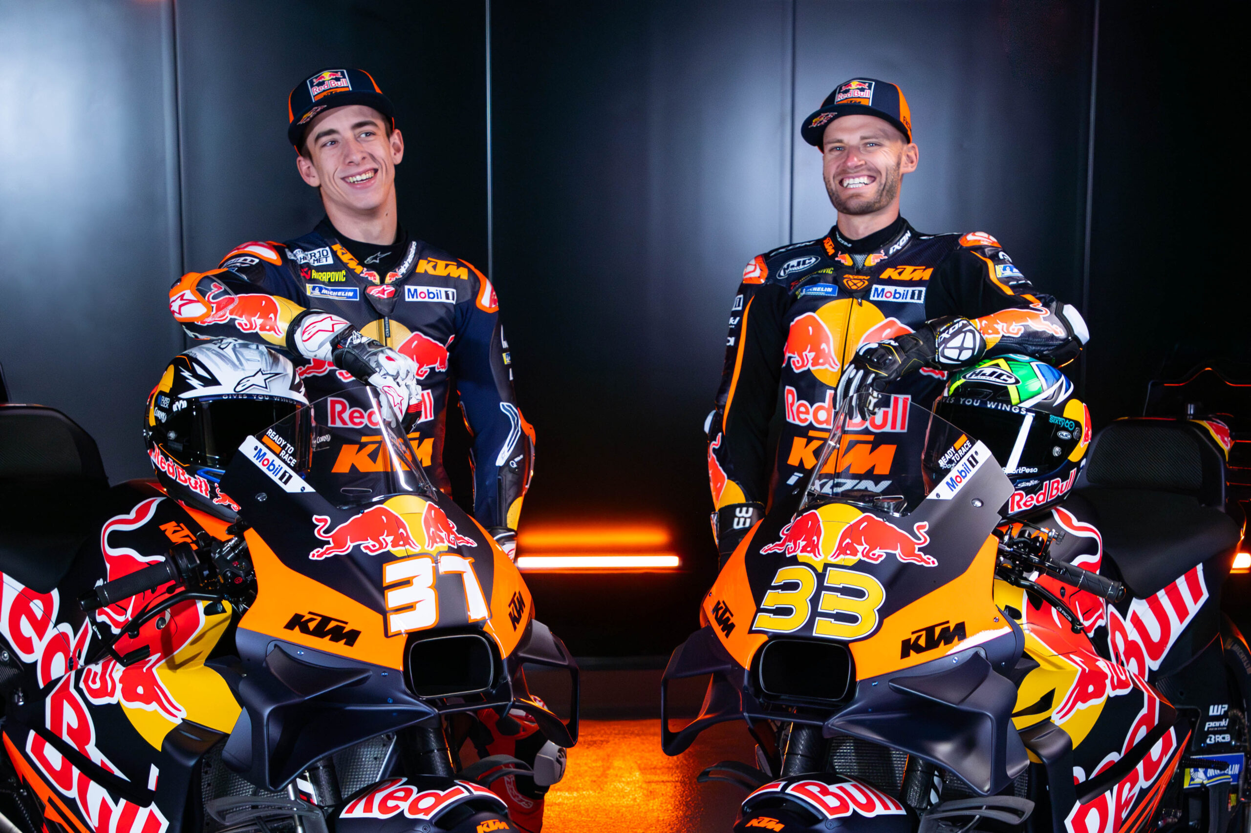 Lançamento KTM 2025 - Brad Binder e Pedro Acosta, Enea Bastianini e Maverick Viñales