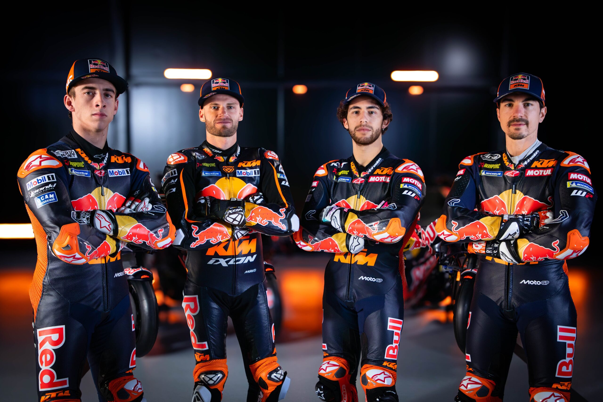 Lançamento KTM 2025 - Brad Binder e Pedro Acosta, Enea Bastianini e Maverick Viñales