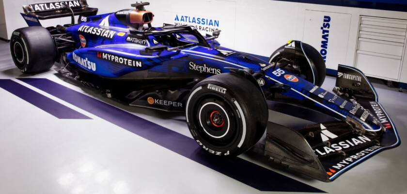 Fórmula 1: Williams apresenta carro sem pintura definitiva de 2025