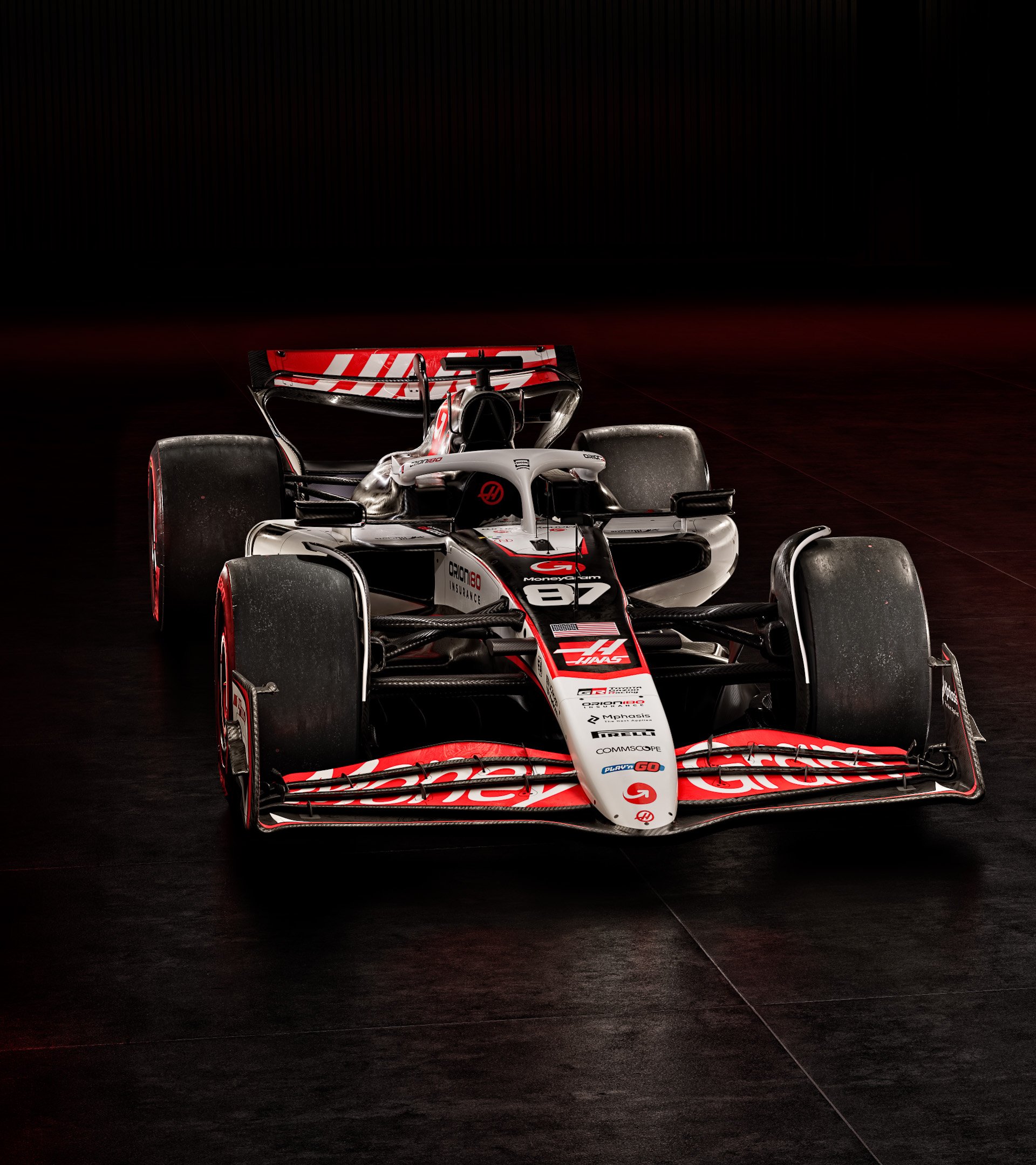 F1: Haas apresenta design em branco com preto e detalhes vermelhos