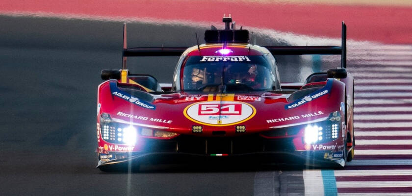 WEC: Ferrari domina primeiro treino no Catar, Lexus lidera na LMGT3